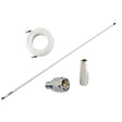 Glomex 4' Glomeasy VHF Antenna 3dB w/FME Termination, 6M Coaxial Cable, RA300 Adapter & PL259 Connector - RA300PBKIT