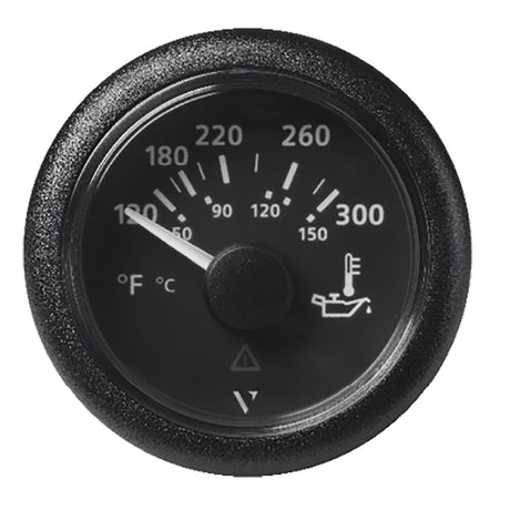 VDO Marine 2-1/16" (52mm) ViewLine Temperature Gauge 120-300°F - 8-32V - Black Dial & Bezel - A2C59514165