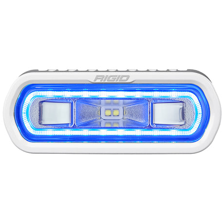 RIGID Industries SR-L Series Marine Spreader Light - White Surface Mount - White Light w/Blue Halo - 51101