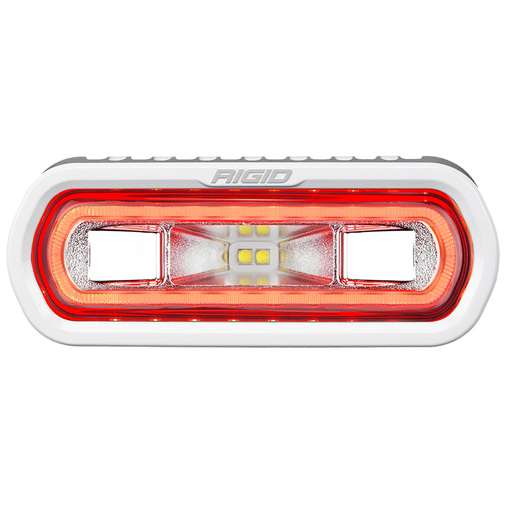 RIGID Industries SR-L Series Marine Spreader Light - White Surface Mount - White Light w/Red Halo - 51102