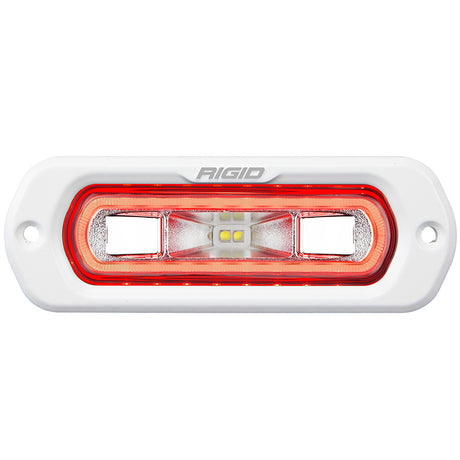 RIGID Industries SR-L Series Marine Spreader Light - White Flush Mount - White Light w/Red Halo - 51202