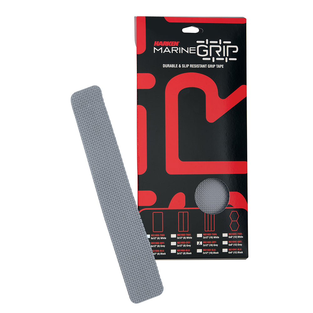 Harken Marine Grip Tape - 2 x 12" - Grey - 10 Pieces - MG1002-GRY