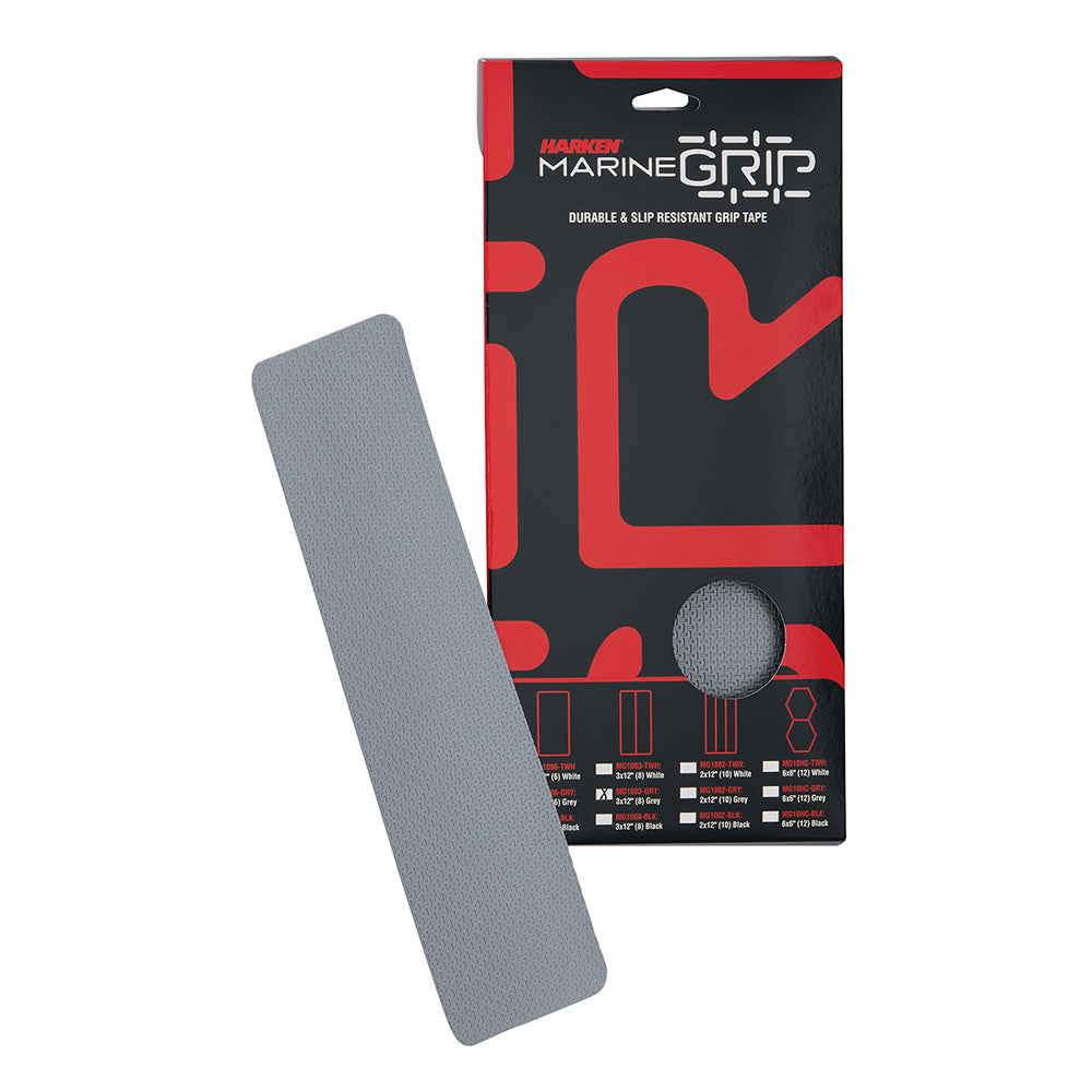 Harken Marine Grip Tape - 3 x 12" - Grey - 8 Pieces - MG1003-GRY