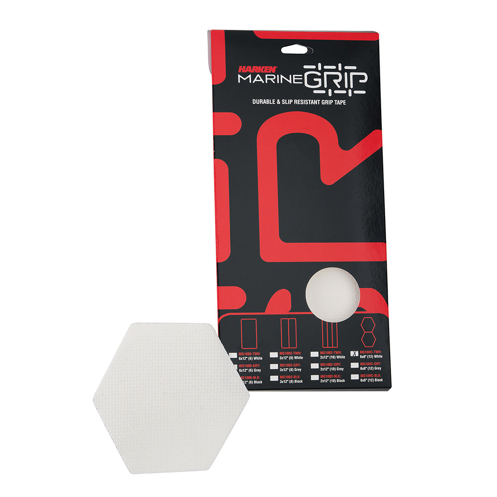Harken Marine Grip Tape - Honeycomb - Translucent White - 12 Pieces - MG10HC-TWH