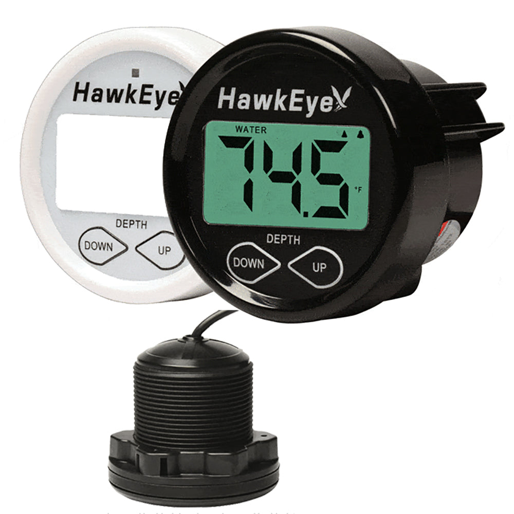 Hawkeye DepthTrax In-Dash Digital Depth & Temp Gauge - Thru-Hull - DT2BX-TH
