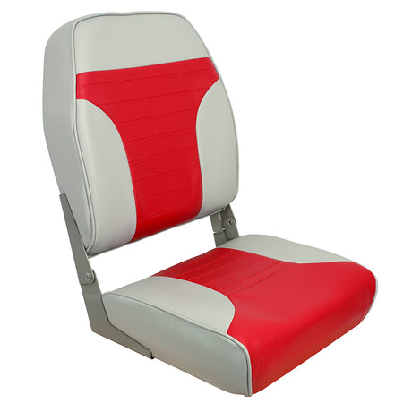 Springfield High Back Multi-Color Folding Seat - Red/Grey - 1040665