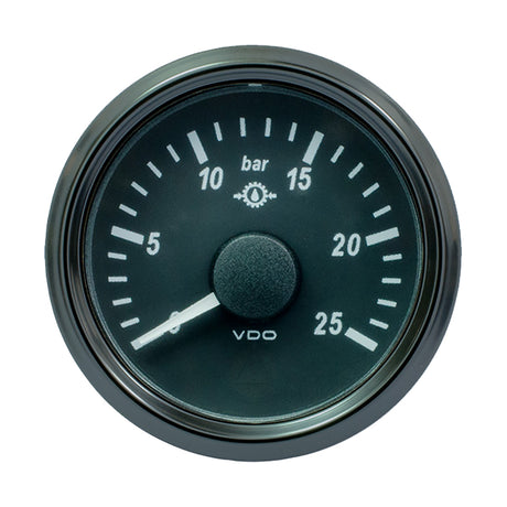 VDO SingleViu 52mm (2-1/16") Gear Oil Pressure Gauge - 25 Bar - 0-180 Ohm - A2C3833460030