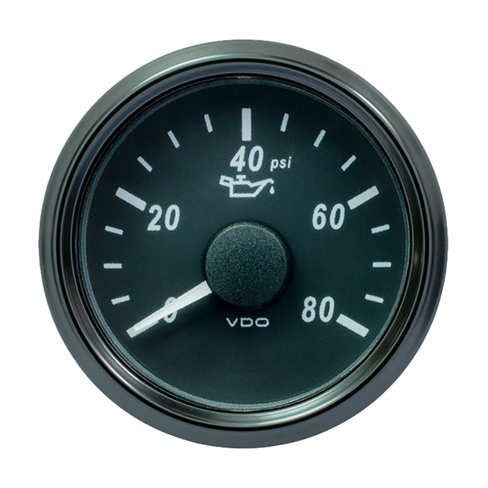 VDO SingleViu 52mm (2-1/16") Oil Pressure Gauge - 80 PSI - 240-33 Ohm - A2C3833230030