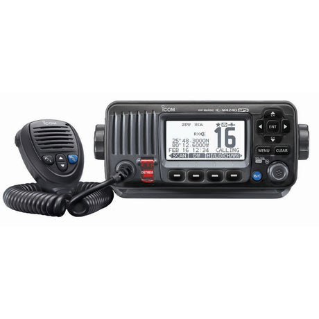 Icom M424G Fixed Mount VHF with Built-In GPS - Black - M424G 41