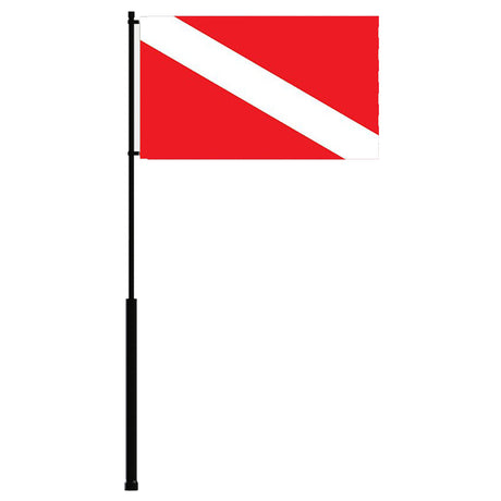 Mate Series Flag Pole - 36" with Dive Flag - FP36DIVE