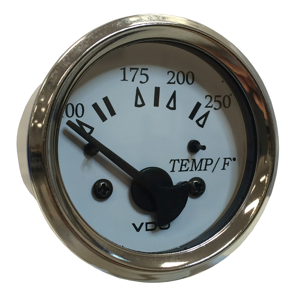 VDO Cockpit Marine 52MM (2-1/16") Water Temp. Gauge - 0-250°F - White Dial/Chrome Bezel - 310-15277