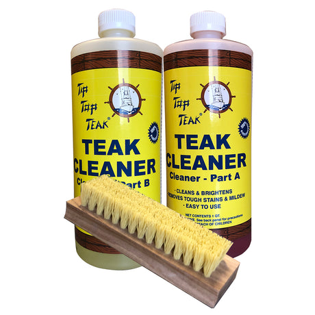 Tip Top Teak Cleaner Kit Part A & Part B with Brush - TK860
