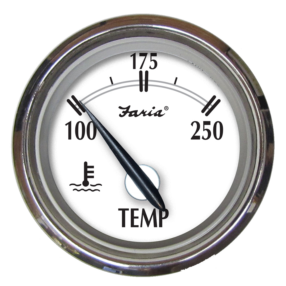 Faria Newport SS 2" Water Temperature Gauge - 100° to 250° F - 25002