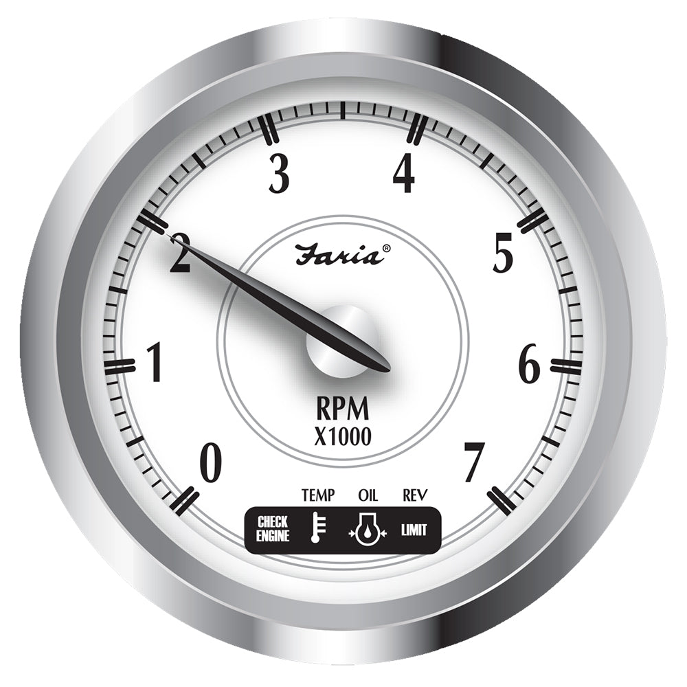 Faria Newport SS 4" Tachometer w/System Check Indicator for Suzuki Gas Outboard - 0 to 7000 RPM - 45001