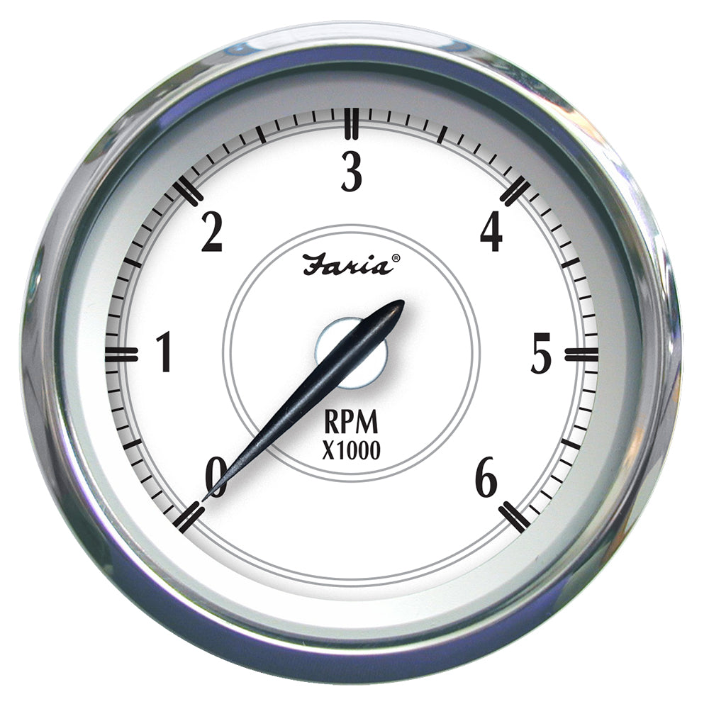 Faria Newport SS 4" Tachometer for Gas Inboard/Outboard - 0 to 6000 RPM - 45002