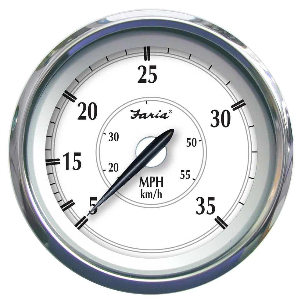 Faria Newport SS 4" Speedometer - 0 to 35 MPH - 45008