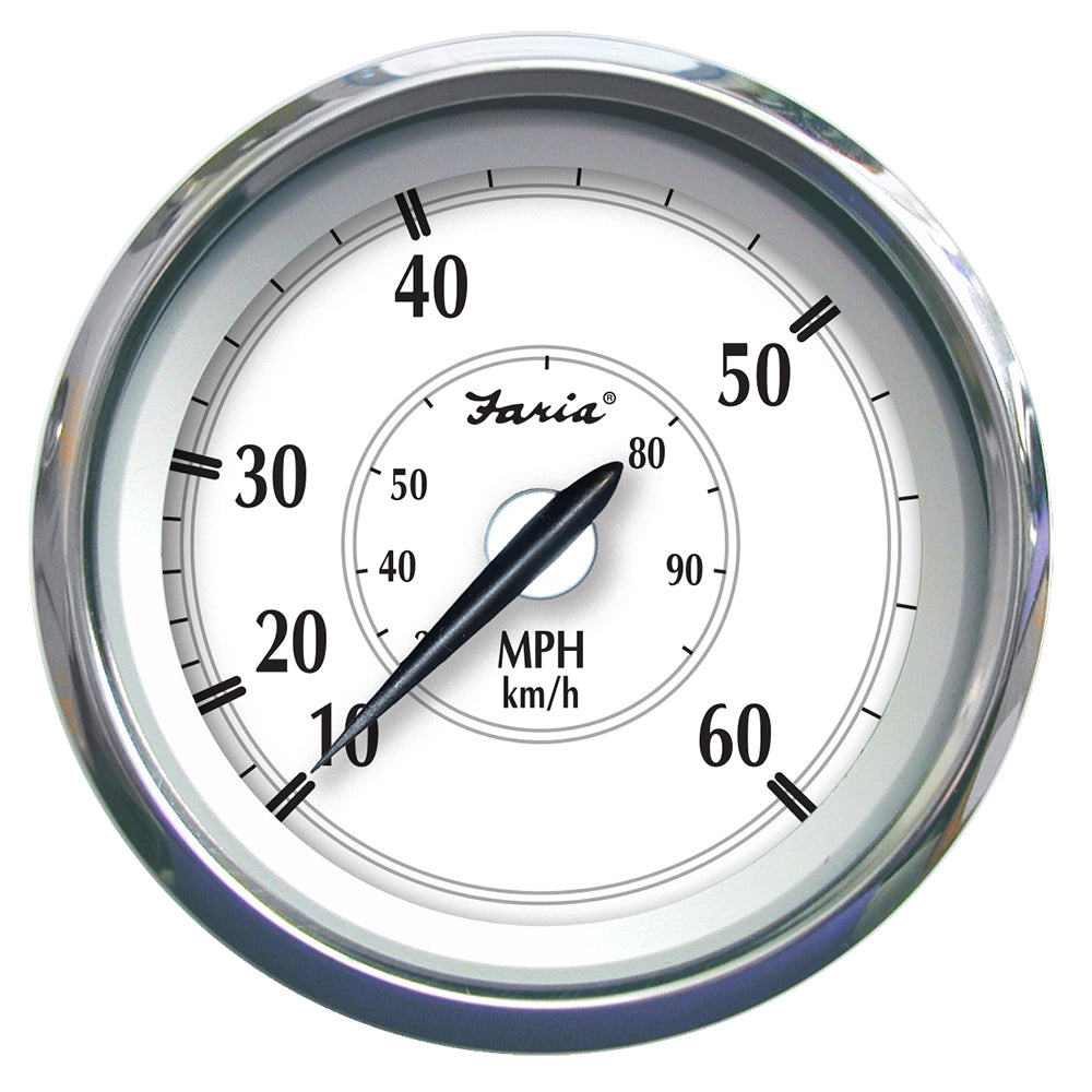Faria Newport SS 4" Speedometer - 0 to 60 MPH - 45010