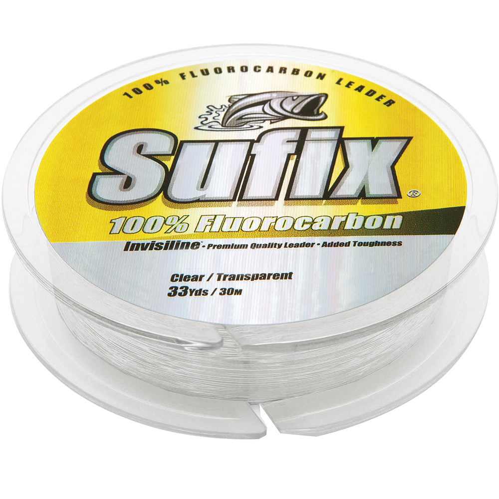 Sufix 100% Fluorocarbon Invisiline  Leader - 150lb - 33yds - 683-150