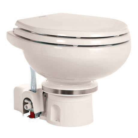 Dometic MasterFlush 7120 Bone Electric Macerating Toilet w/Orbit Base - Fresh Water - 9108834576