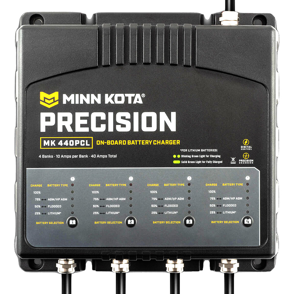 Minn Kota On-Board Precision Charger MK-440 PCL 4 Bank x 10 AMP LI Optimized Charger - 1834401