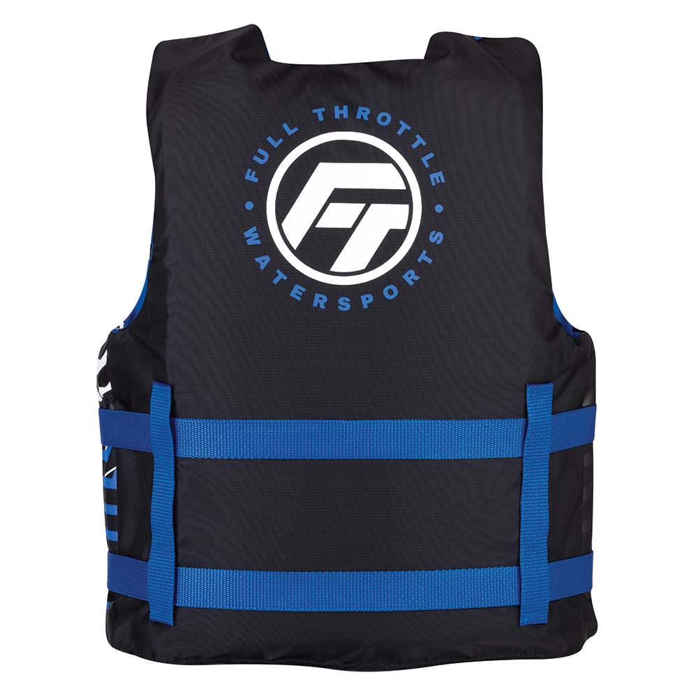 Full Throttle Youth Nylon Life Jacket - Blue/Black - 112200-500-002-22