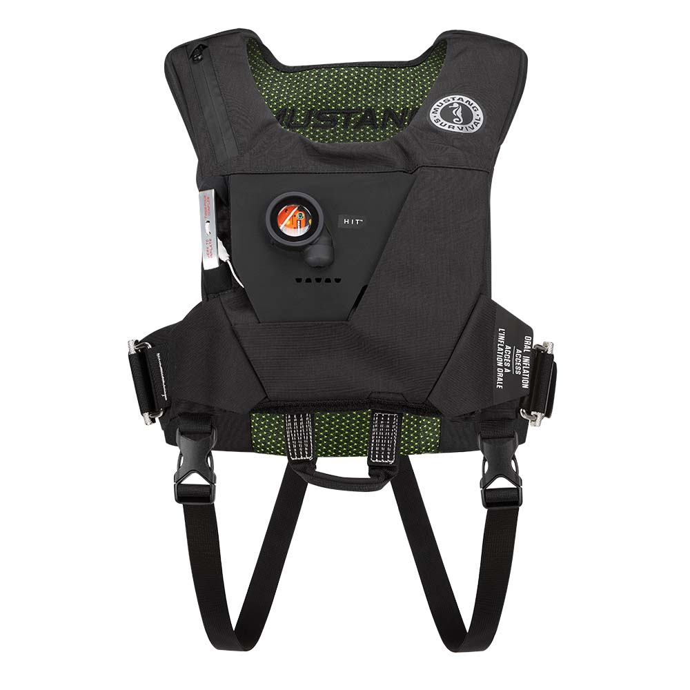 Mustang EP 38 Ocean Racing Hydrostatic Inflatable Vest - Black/Fluorescent Yellow-Green - MD6284-263-0-202