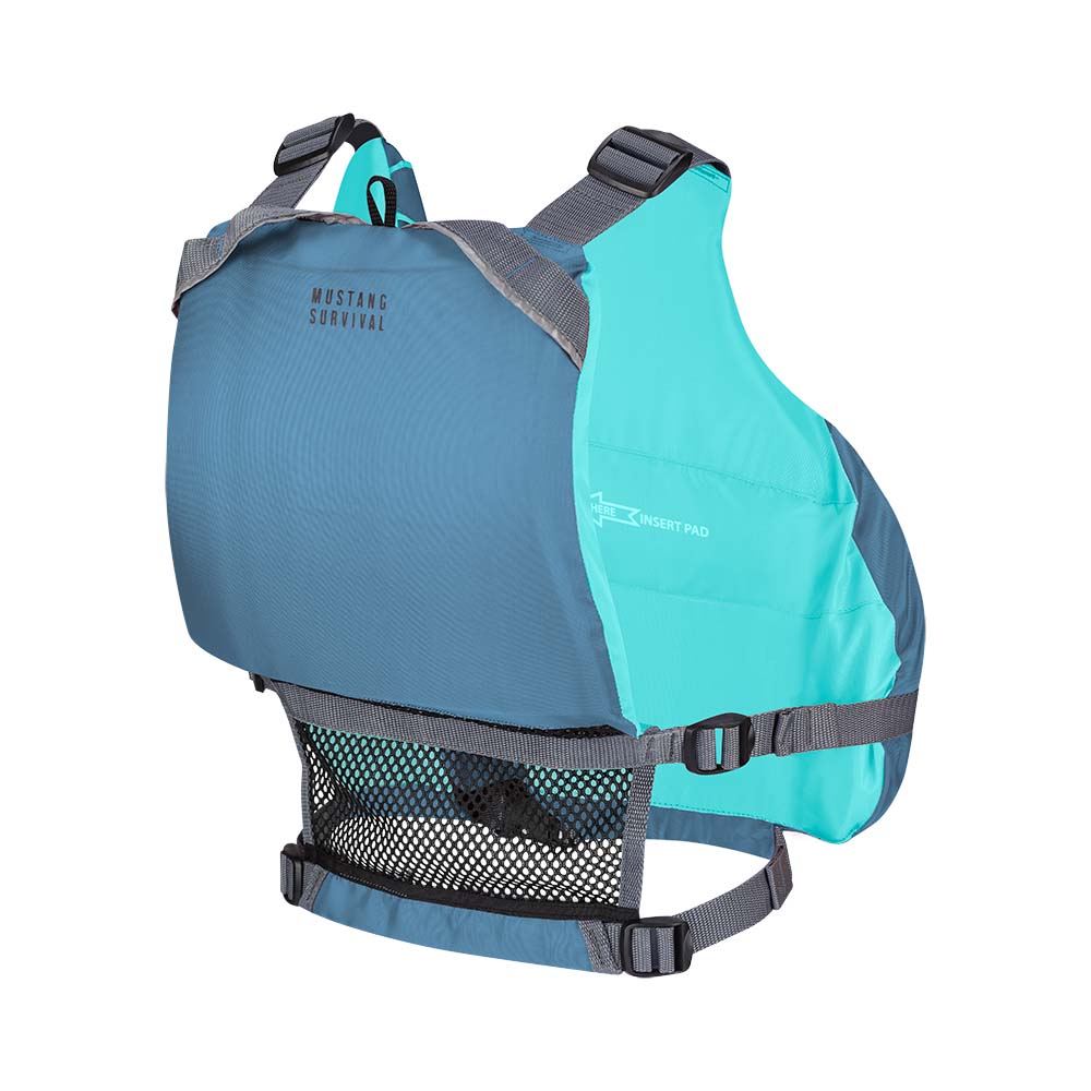 Mustang Women's Moxie Foam Vest - Slate/Aqua - X-Small/Small - MV807MMS-853-XS/S-253