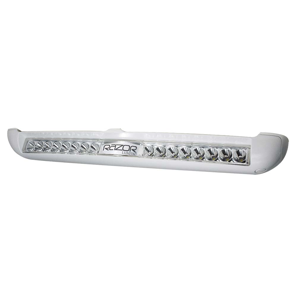 Lumitec Razor Light Bar - Spot - White Housing w/Inverted Logo Flush Mount - 101603