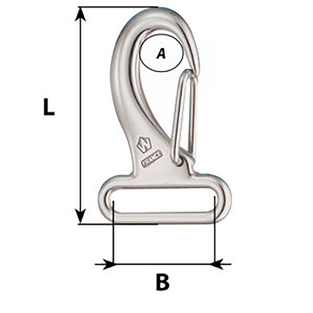 Wichard Webbing Snap Hook - 30mm - Length 60mm - 2284