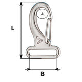 Wichard Webbing Snap Hook - 30mm - Length 60mm - 2284