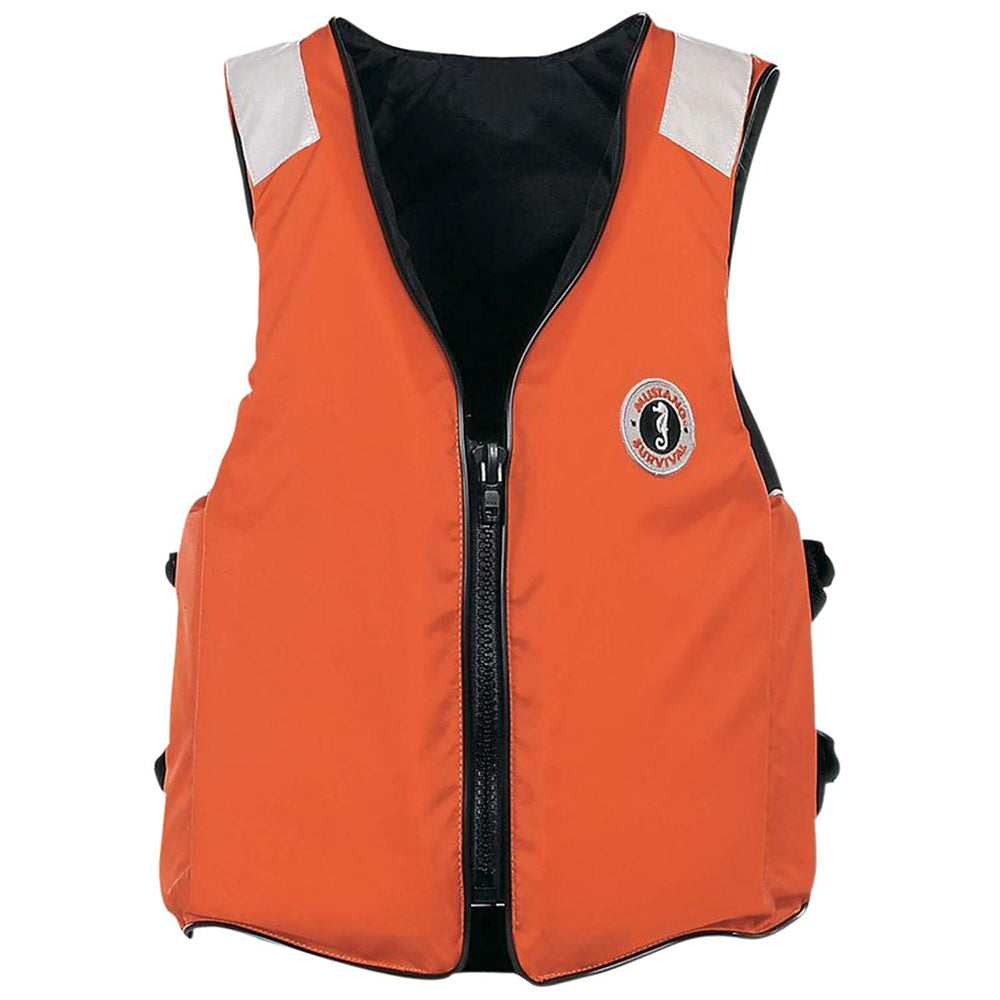 Mustang Classic Industrial Flotation Vest w/SOLAS Tape - Orange - Small - MV3196T2-2-S-216