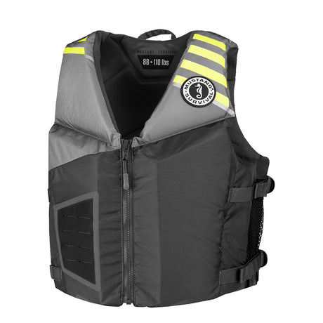 Mustang Rev Young Adult Foam Vest - Grey/Light, Grey-Fluorescent Yellow/Green - MV3600-270-0-206