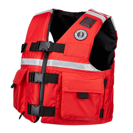 Mustang SAR Vest w/SOLAS Reflective Tape - Red - Medium - MV5606-4-M-216