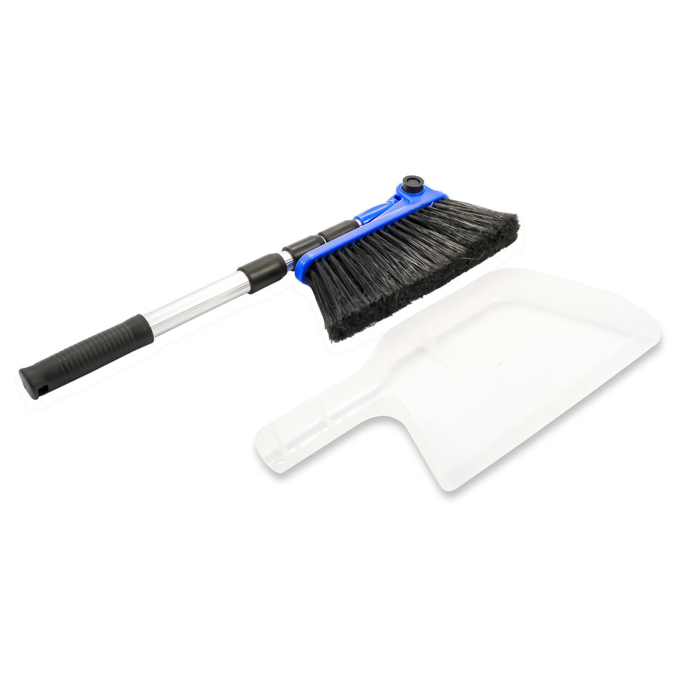 Camco RV Broom & Dustpan - Bilingual - 43623