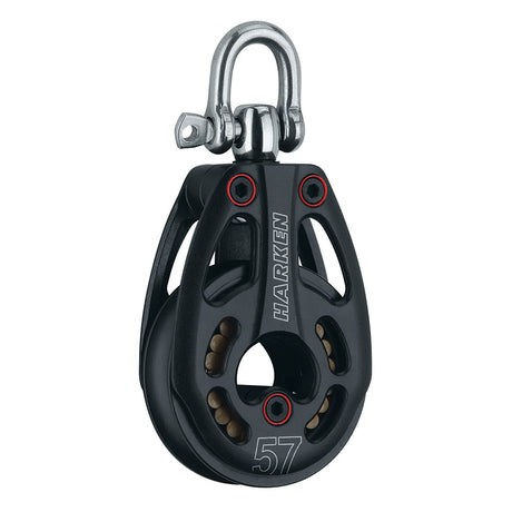 Harken 57mm Aluminum Low Load Black Magic Block with Swivel - 3226