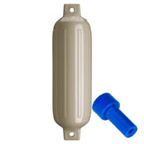 Polyform G-4 Twin Eye Fender 6.5" x 22" - Sand with Adapter - G-4-SAND