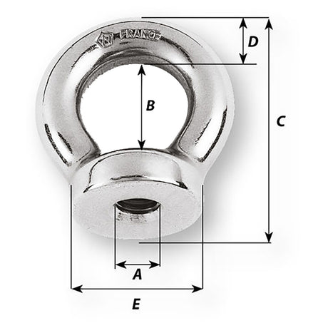 Wichard 1/4 Eye Nut - 1/2" Diameter - 6331