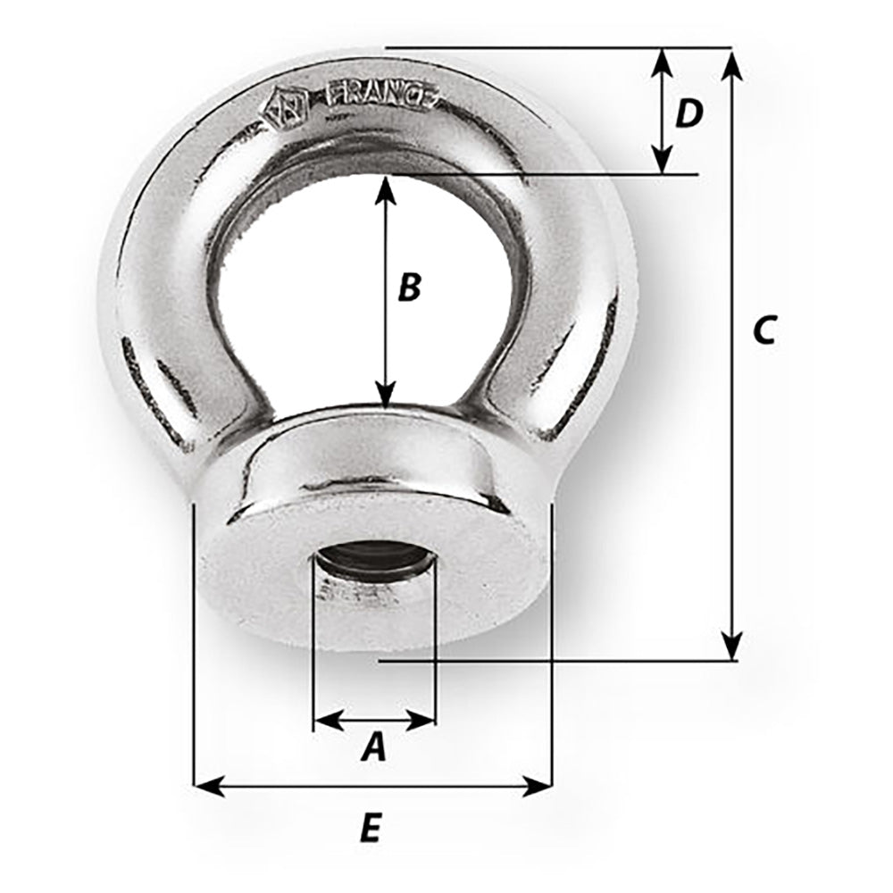 Wichard 1/2 Eye Nut - 1-1/16" Diameter - 6361