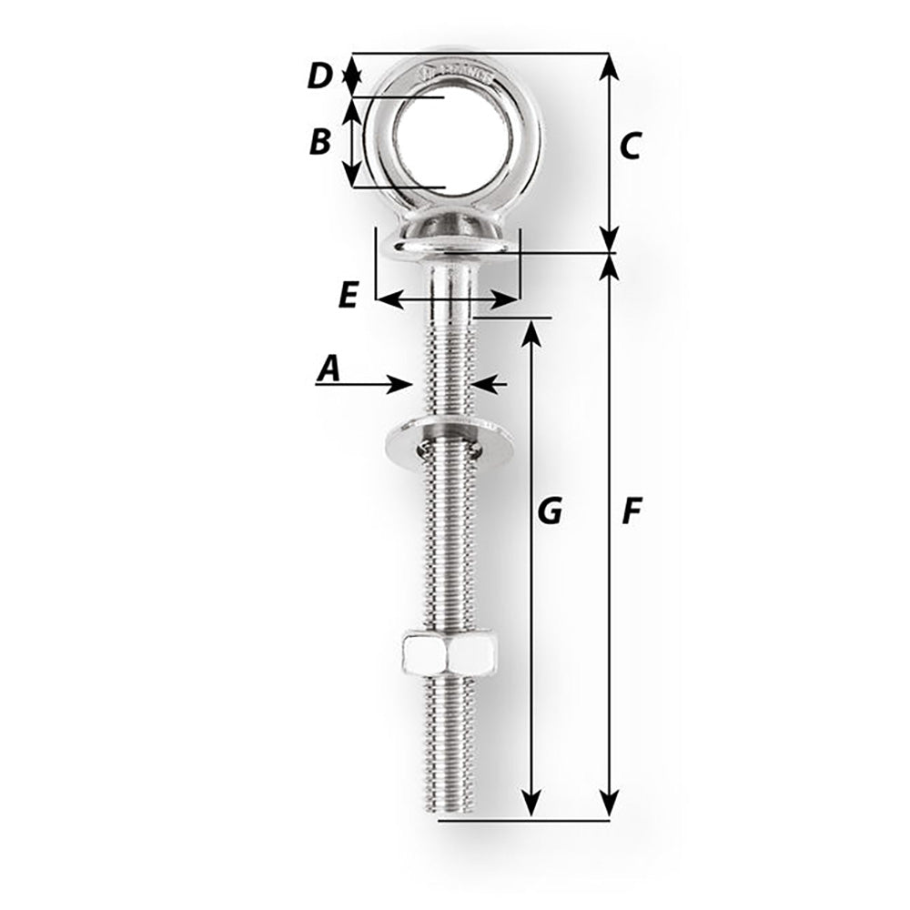 Wichard Eye Bolt - Diameter 5/32" - Length 4" - 6493