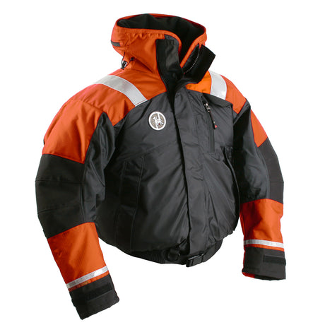 First Watch AB-1100 Flotation Bomber Jacket - Orange/Black - Small - AB-1100-OB-S