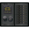 Blue Sea 1497 - 360 Panel - 8 Position 12V Flat Rocker M2 Multimeter with SOC & Dual USB/12V Socket - 1497