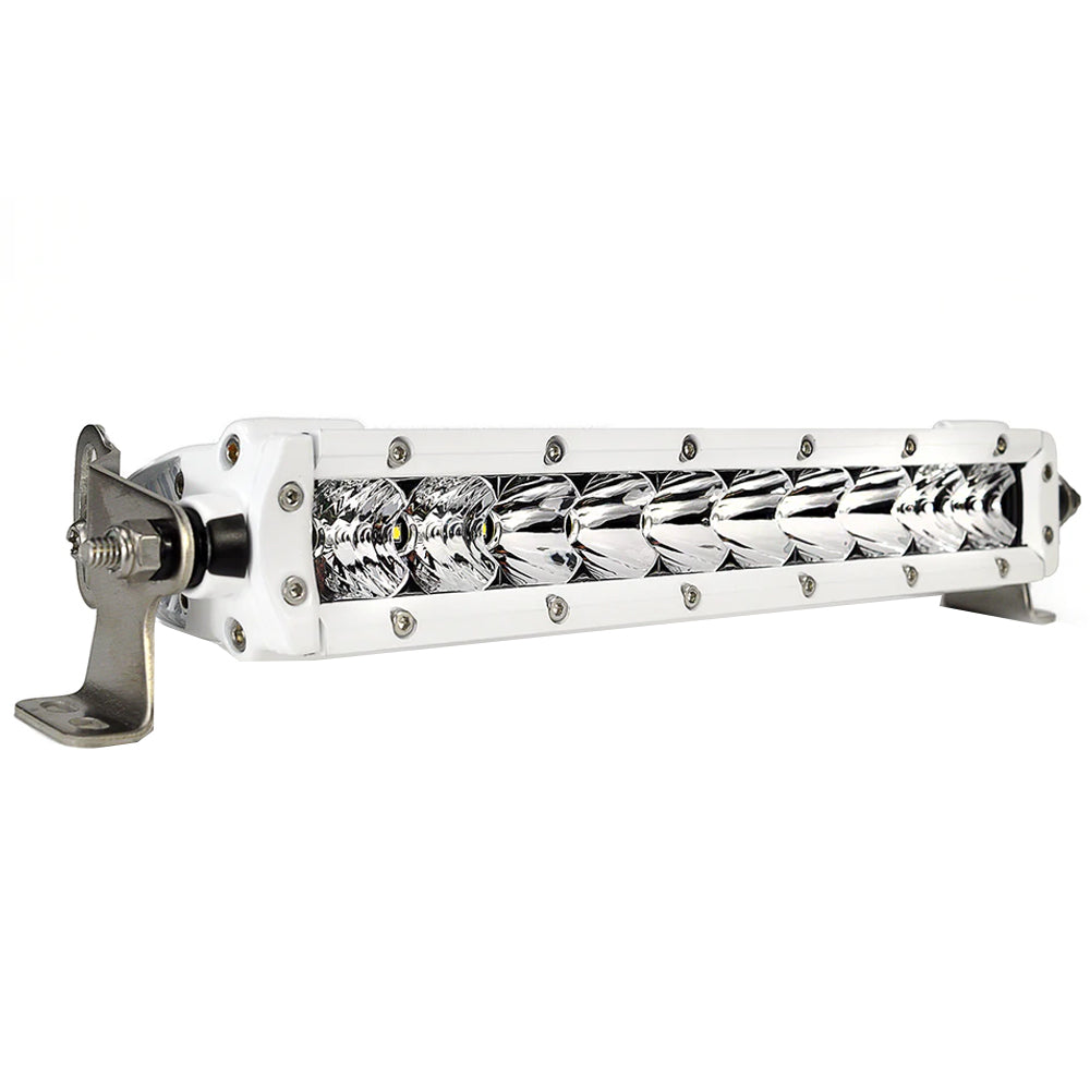 Black Oak Marine Single Row Combo 10" Light Bar - White - 10CM-S5OS