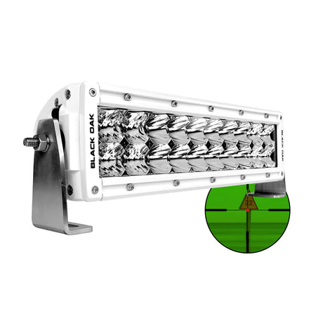 Black Oak Pro Series Double Row Combo Infrared 10" 850nm Light Bar - White - 10MIR-850