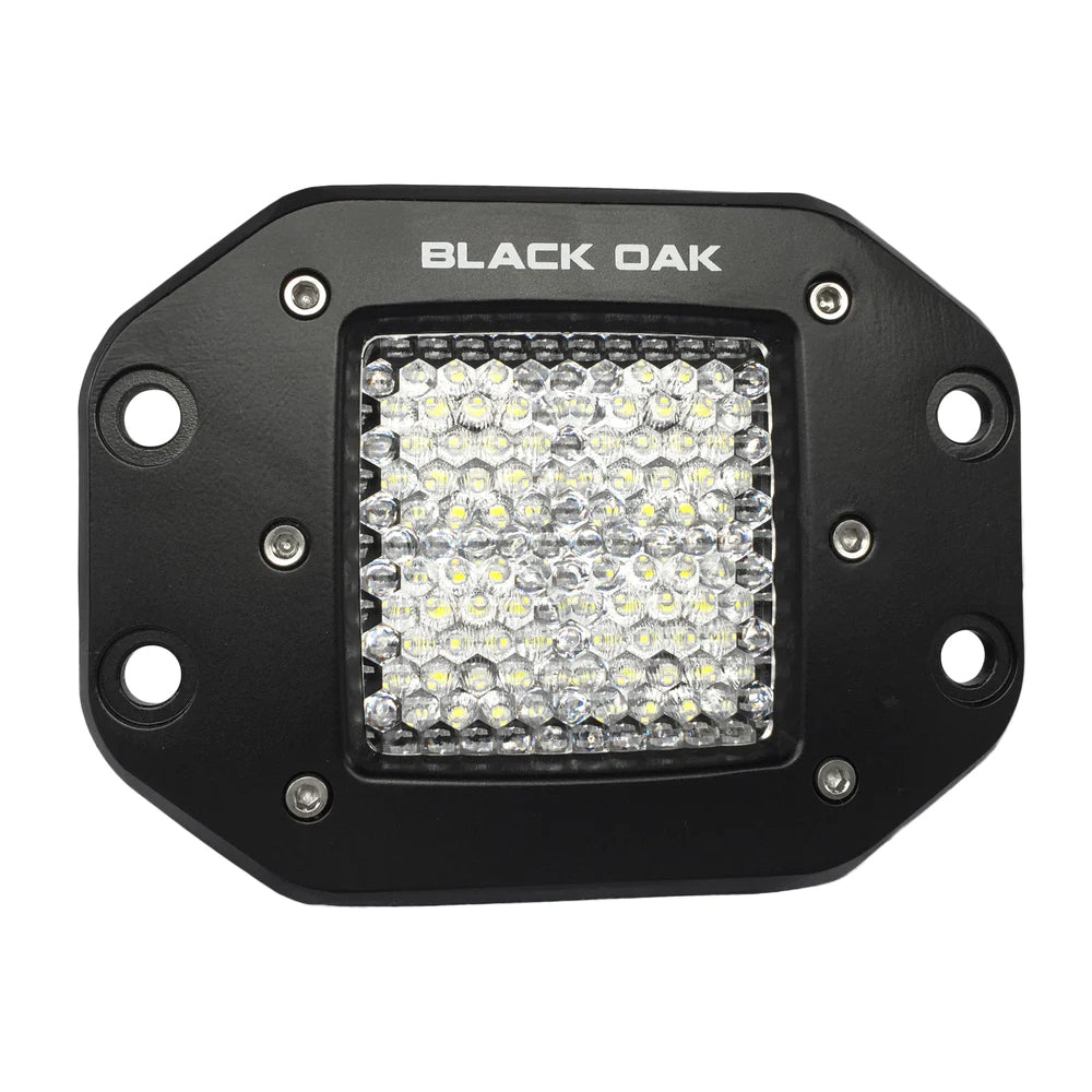 Black Oak Pro Series 2" Flush Mounted Flood Light - Black - 2F-FPOD10CR