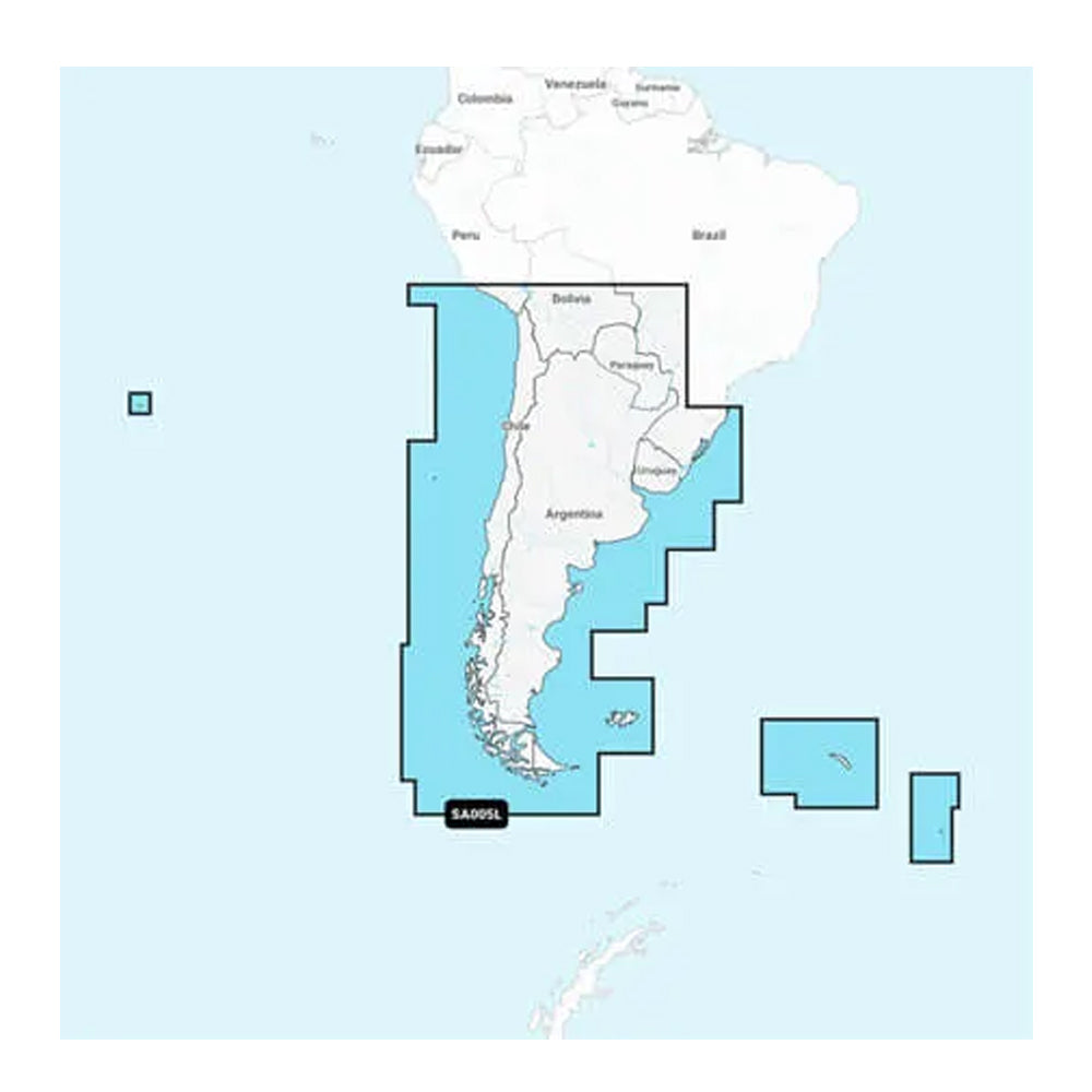 Garmin Navionics+ NSSA005L - Chile, Argentina & Easter Island - Marine Charts - 010-C1286-20