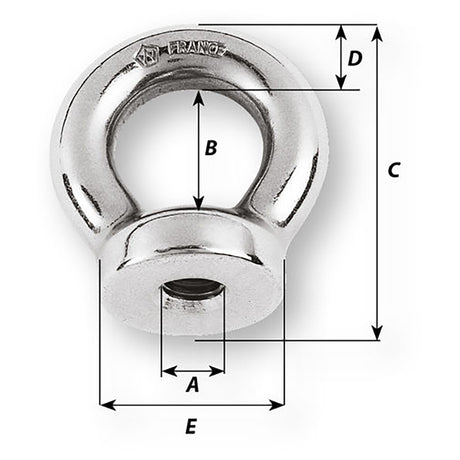 Wichard 6mm Eye Nut - 1/2" Diameter - 6333