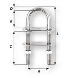 Wichard U-Bolt Pad Eye - 12mm Diameter - 15/32" - 130mm Length - 5-1/8" - 6526