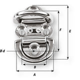 Wichard Double Folding Pad Eye - 6mm Diameter - 15/64" - 6564