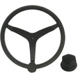 Uflex - V46 - 13.5" Stainless Steel Steering Wheel w/Speed Knob & Chrome Nut - Black - V46B KIT