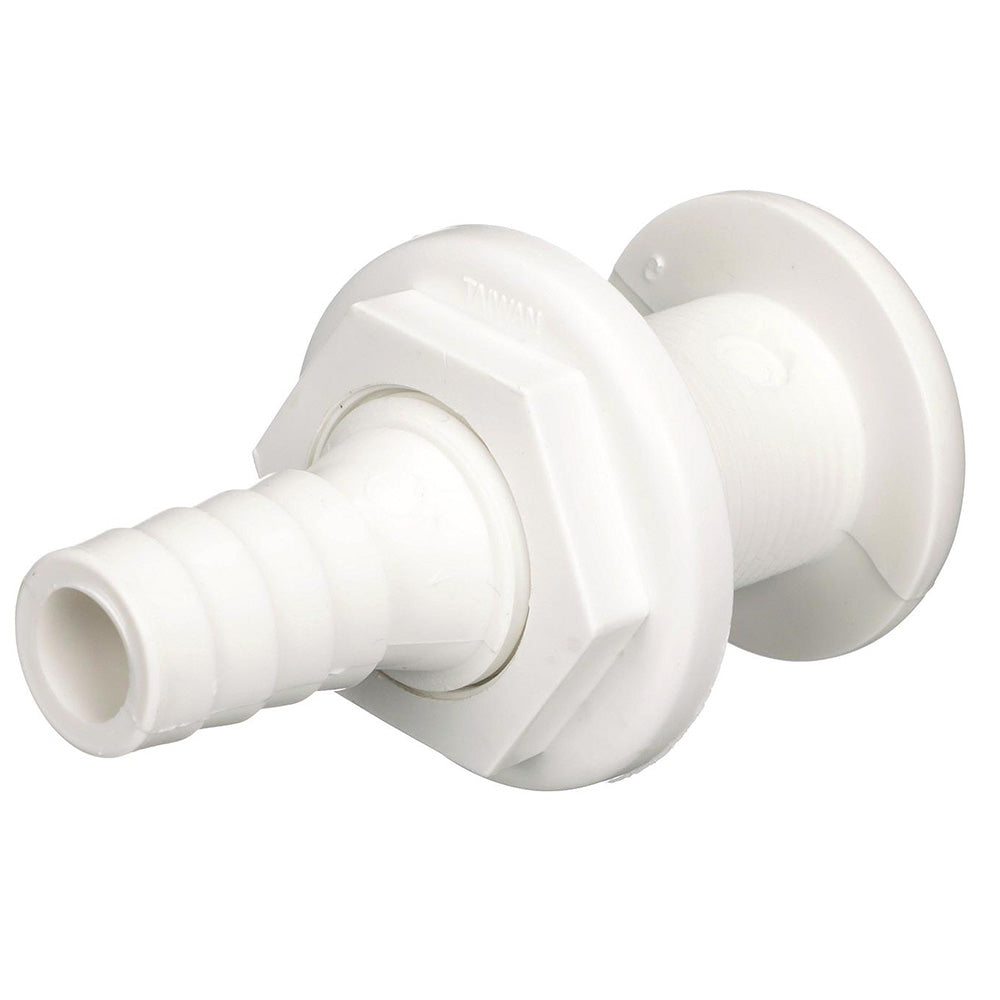 Attwood White Plastic Thru-Hull Fitting - 3/4" Inner Diameter - 3873-3